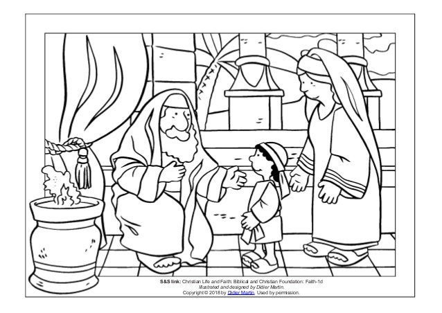 Coloring Page Young People In The Bible The Boy Samuel
