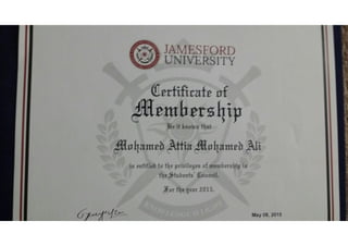 Jamsford certificate of membership