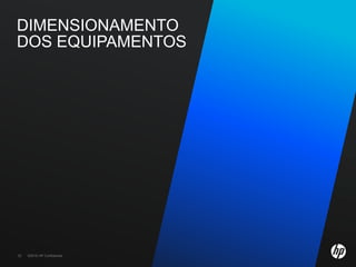DIMENSIONAMENTO
DOS EQUIPAMENTOS




32   ©2010 HP Confidential
 