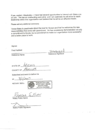 Aetna Character Reference