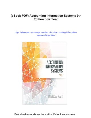 (eBook PDF) Accounting Information Systems 9th Edition | PDF