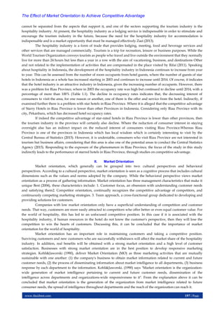 The Effect of Market Orientation to Achieve Competitive Advantage | PDF