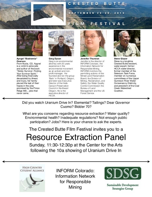 resource extraction panel flyer panel flyer
