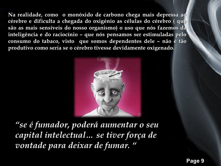 Deixar de fumar um íris