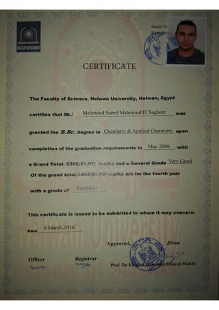 My certificate eng