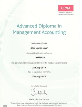 Advanced Diploma CIMA