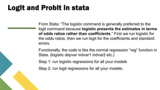 Understanding Logit and Probit Models in Stata for Social Science ...