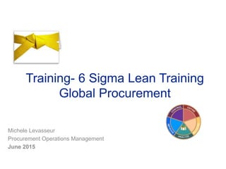 Training- 6 Sigma Lean Training
Global Procurement
Michele Levasseur
Procurement Operations Management
June 2015
 