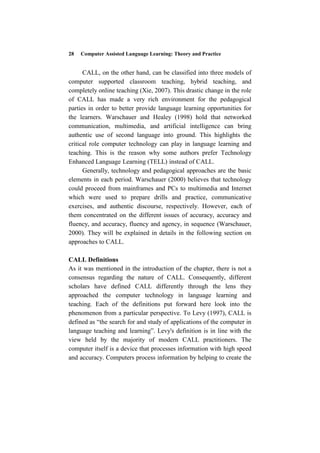 Comuterr Assisted Language Learning Theory to Practice 1st Edition ...