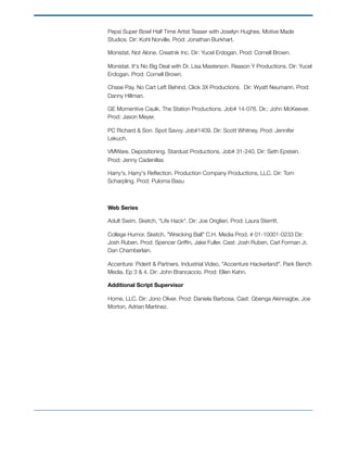 Script Supervising Resume | PDF | Television | Entertainment