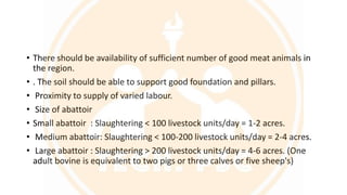 Abattoir, slaughter house layout to maintain food safety | PDF