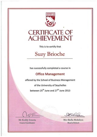 Certificate Office Management