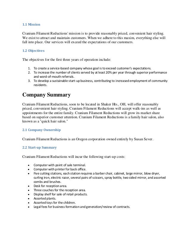 79742553 business plan hairl salon salon start up costs