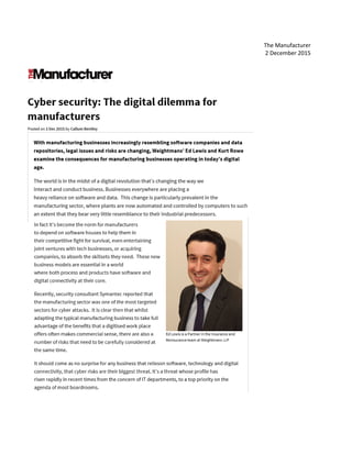 The Manufacturer
2 December 2015
 