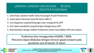 Cari Status Form.pdf Strategi dan Prosedur Penemuan Kasus AFP dan PD3I di Indonesia | PPTX