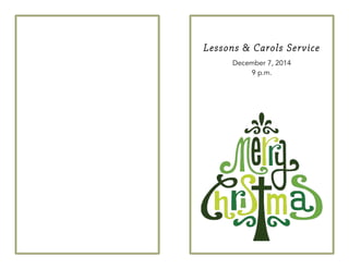 Lessons & Carols Program - FINAL