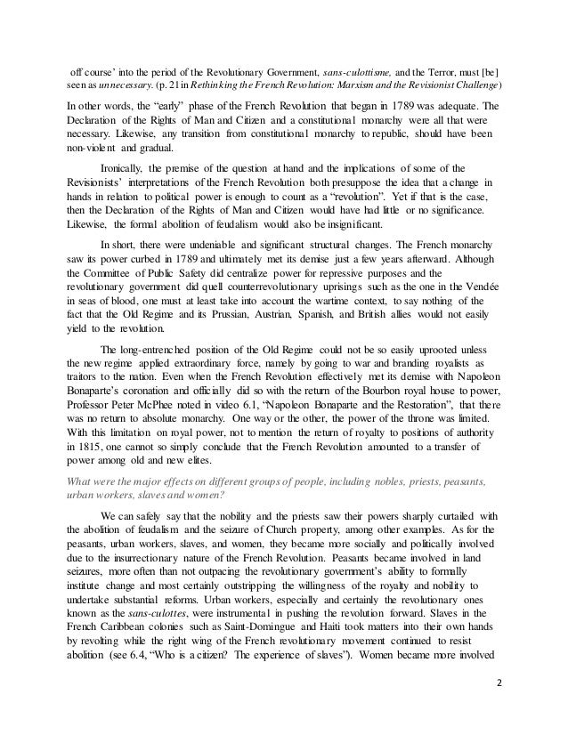 French revolution essay