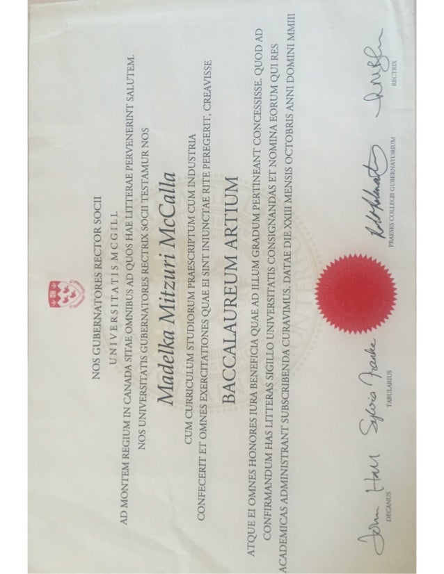 McGill Diploma