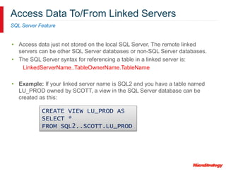 World2016_T5_S5_SQLServerFunctionalOverview | PPT