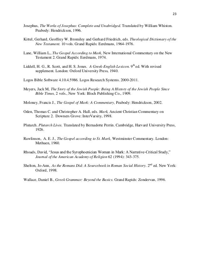 bread for the syrophonecian woman mark 7 24 30 paper the works of josephus complete and unabridged