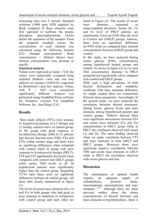 Thyroid trace elements | PDF
