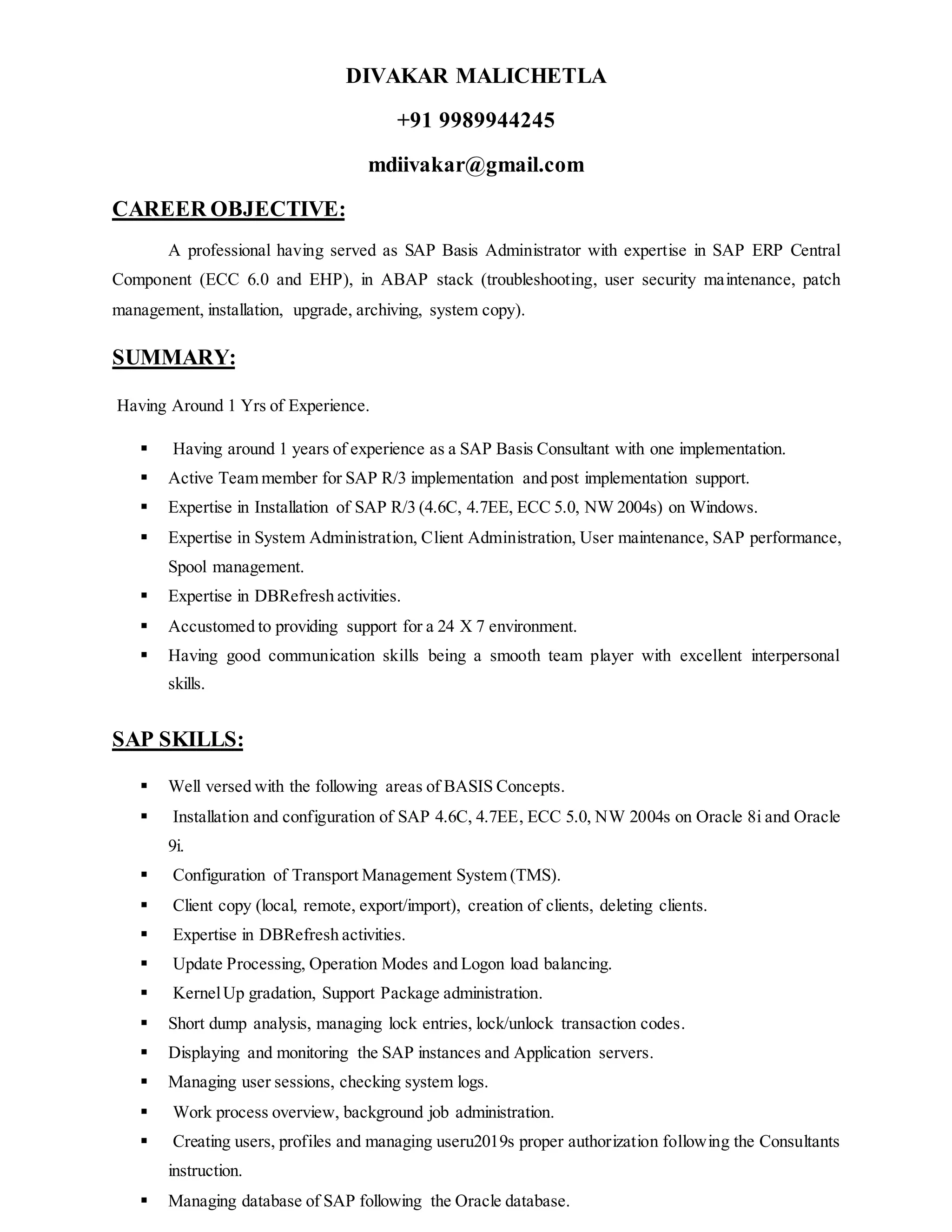 Sap CV DOCX Sap cv docx