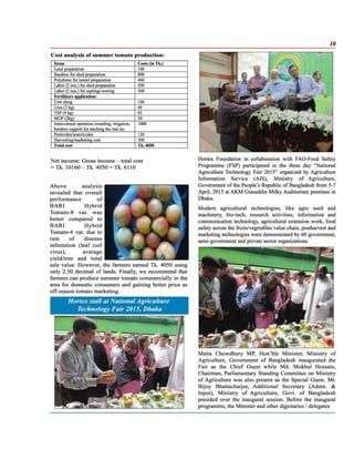 Techno-Economic Feasibility Study on Small Scale Cold Storage and Cold Chain Management System for Fruits and Vegetables.