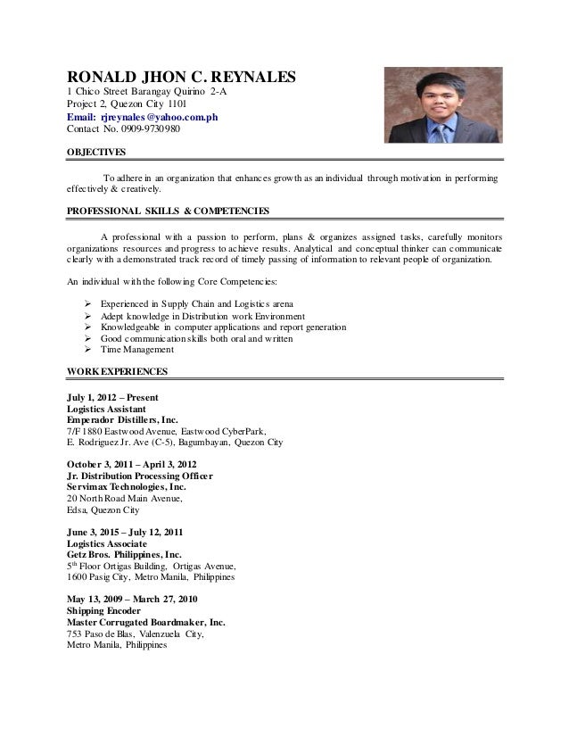 resume work abroad