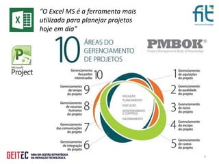 4
“O Excel MS é a ferramenta mais
utilizada para planejar projetos
hoje em dia”
 