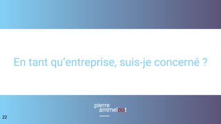 En tant qu’entreprise, suis-je concerné ?
22
 