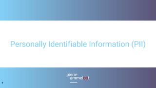 Personally Identifiable Information (PII)
7
 