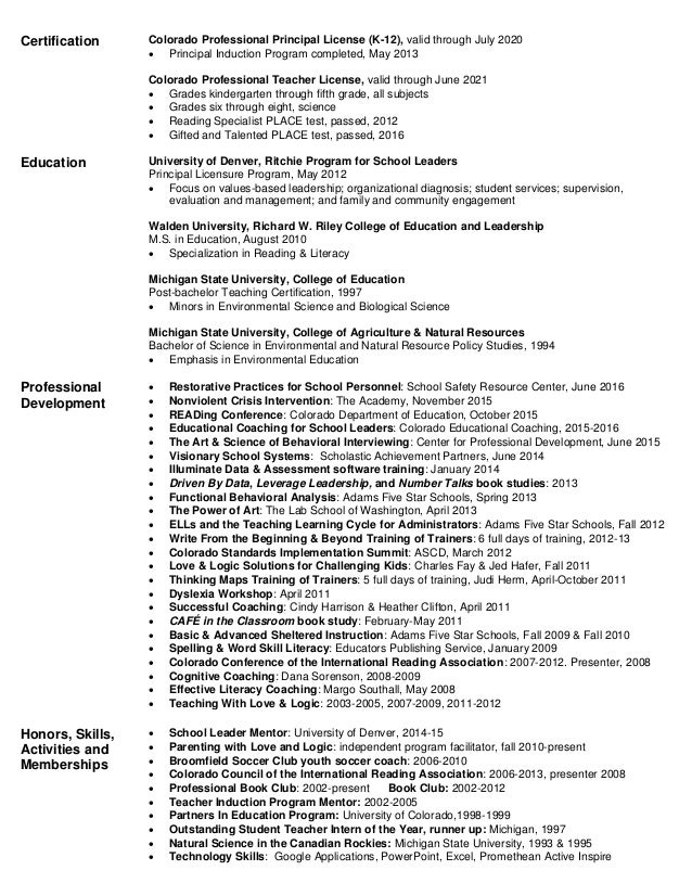 Principal Resume 1000 images about teacher and principal resume samples on school teacher resume sample doc teacher resume Building Technology Mentor 2 Certification Colorado Professional Principal Principal Resume resume and vice principal view page two of this vice principal resume sample Building Technology Mentor 2 Certification Colorado Professional Principal