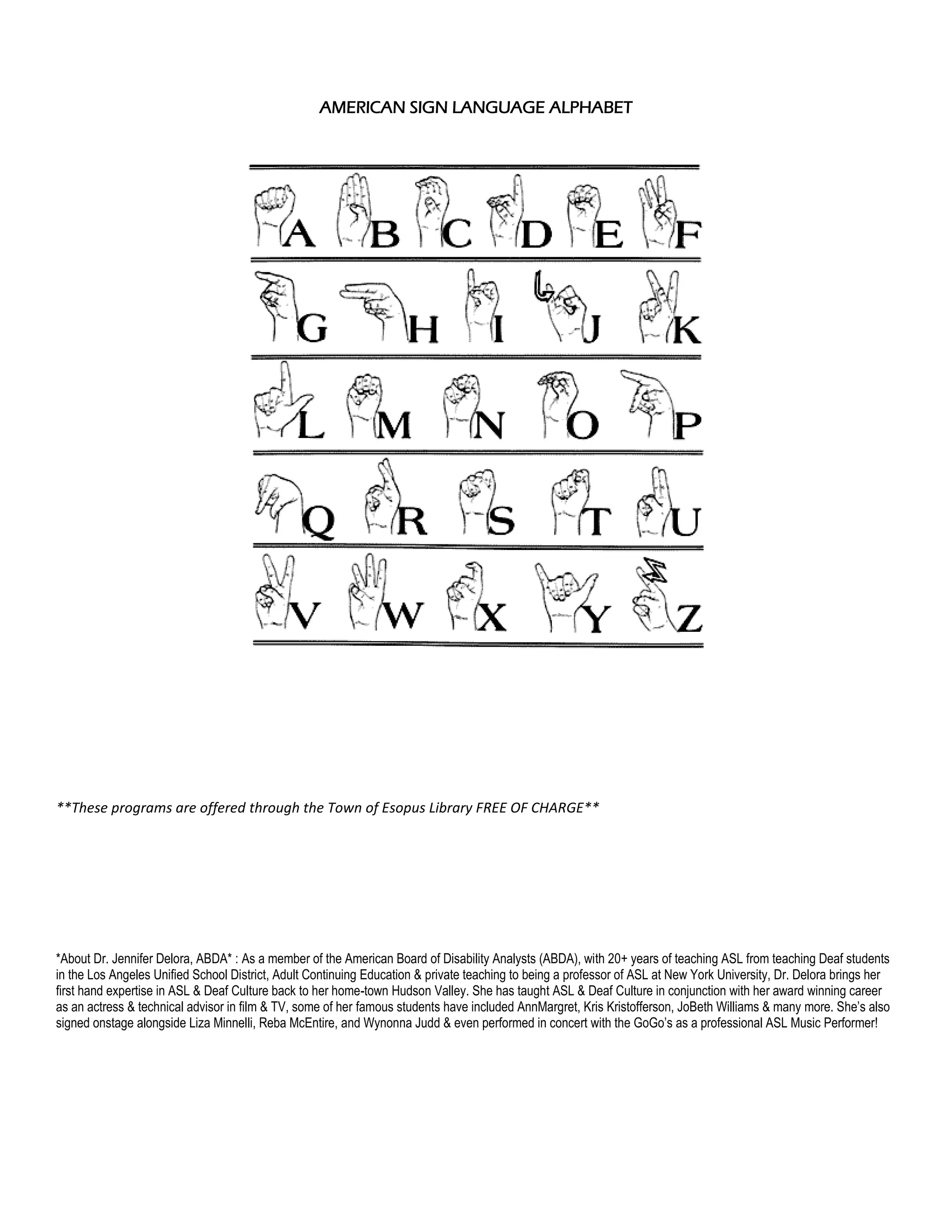 ASL PROGRAM INFO pdf | PDF
