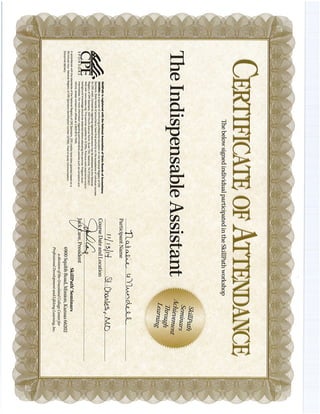 Indispensable Assistant Certificate