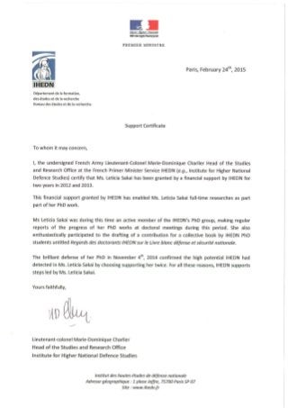 SAKAI Leticia - Letter of recommendation IHEDN (en)