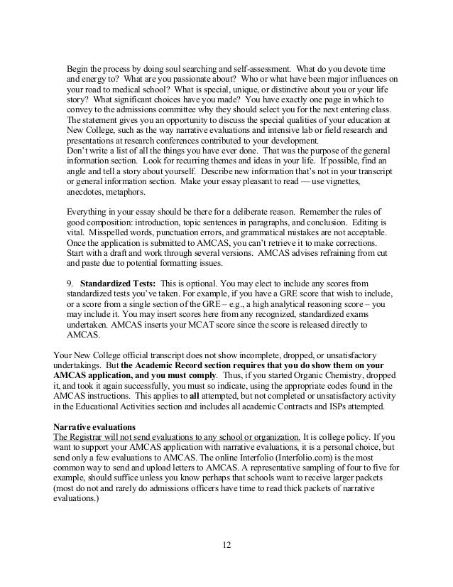 new college pre med handbook amcas letter of recommendation sample