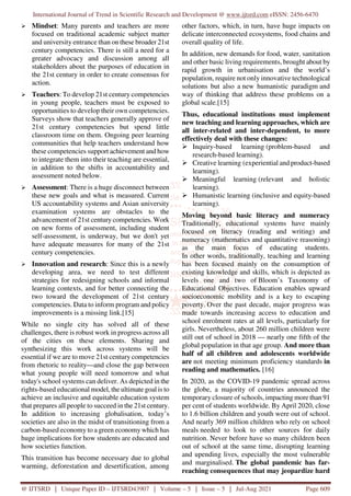 Sustaining Quality Education in the 21st Century | PDF