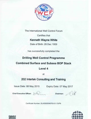 IWCF Certificate