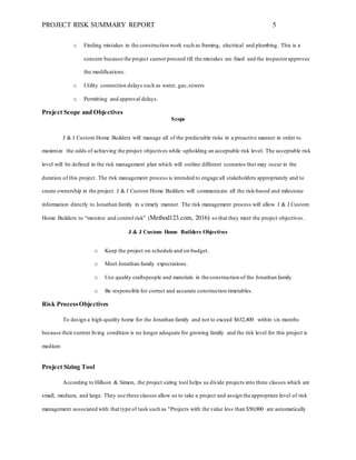 Main Risk Project Report PROJ 420 Course Project | DOCX