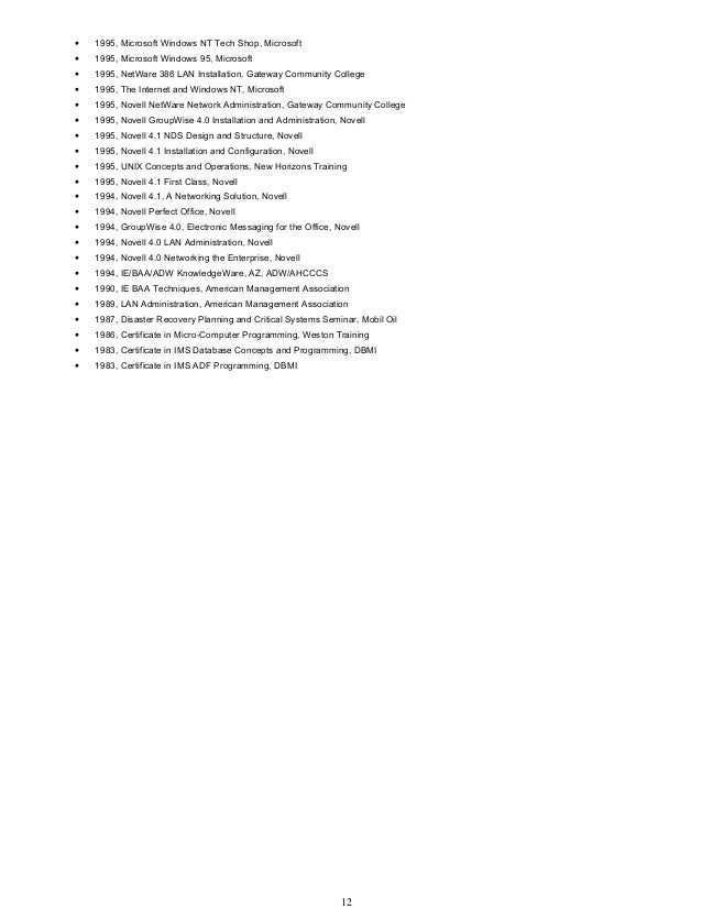 systems programmer resume