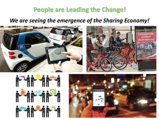 People are Leading the Change!
We are seeing the emergence of the Sharing Economy!
 