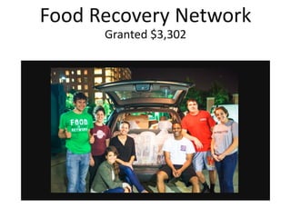 Food Recovery Network
Granted $3,302
 