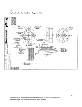 28
Recommendation of a Seal Replacement for Engineered Air’s Rotovane Compressor
Mathew Beacock, Kyle Gendron, Hong Wang, Brett Williams
B-3
Engineering Drawing- Side Plate 1 (Engineered Air)
 
