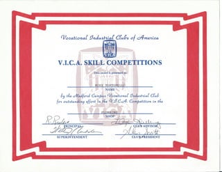 VICA Skills Award #2