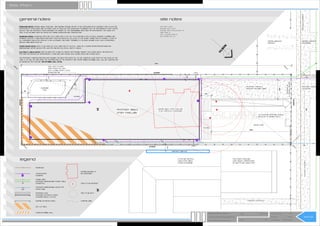 1000
1940
1195
13170
50180
14800
3500
N
O
RTH
5170
0
0
51750
0
518
0
0
0
5190
0
0
PROPOSED CONCRETE
DRIVEWAY MACHINED FINISH
IN-GROUND
POOL
EXISTING UNSEALED
DRIVEWAY
CONCRETE FOOTPATH
EXISTING CONCRETE
CROSSOVER
PROPOSED CONCRETE
CROSSOVER
CONCRETEFOOTPATH
CONCRETEFOOTPATH
DECKING
PP
48°00'00''
48°00'00''
42°00'00''
42°00'00''
EXISTING SINGLE STORY DWELLING
TO BE COMPLETELY DEMOLISHED
EXISTINGFENCINGTO
BEREMOVED
WM
2426
GATE
TWO STOREY DWELLING
LIGHT WEIGHT CONSTRUCTION
W/ HIGH PITCHED GABLE ROOF.
ATTATCHED MULTIPLE
GABLE ROOF SINGLE
STOREY EXTENSIONS
SW SWSWSWSW
SWSW
SW
SW
SW SW SW SW SW SW
1000
SW SW SW SW
SW SW
SWSW
S S S S S S S
S
S
S
S
S
W W W W W W W WW
S
STORMWATER PIPES
TO CONNECT TO LPD
PROPOSED SINGLE
STORY DWELLING
DECKING
POOL GATE TO OPEN
AWAY FROM POOL WITH
SELF CLOSING SAFETY LATCH
1500MM HIGH MIN.
HABITABLE WINDOWS
1246
GATE
GRASS LAWN
ECO OUTDOOR DRYSTONE PAVERS
INSTALLED TO MAUNFS SPECS
DP DP
DP
DPDPDP
DP
DP
DP
Site Notes
DEMOLITION NOTES: EXISTING SINGLE DWELLING AND EXISTING FENCING ON SITE TO BE DEMOLISHED IN ACCORDANCE WITH AS 2601 THE
DEMOLITION OF STRUCTURES AND VICTORIAS CODE OF PRACTICE FOR DEMOLITION. TECHNIQUES FOR THE PREVENTION OF DUST, WATER-
RUN OFF AND ANY MATERIALS FROM DAMAGING THE AMENITY OF THE SURROUNDING AREA MUST BE IMPLEMENTED. THE LARGE ELM
TREE TO BE RETAINED MUST BE PROTECTED DURING DEMOLITION AND CONSTRUCTION.
SEWERAGE NOTIES: SEWERAGE PIPES ARE U-PVC DN150 WITH A 1:100 FALL IN ACCORDANCE WITH AS 3500.2 SANITARY PLUMBING AND
DRAINAGE SYSTEMS. A DN150 INSPECTION SHAFT MUST BE INSTALLED AS CLOSE TO THE SEWER CONNECTION AS POSSIBLE. CLEAR OF
ALL EASEMENTS AND IN THE OPEN AS TO BE ACCESSIBLE. tHEY MUST TERMINATE AT OR NEAR GROUND LEVEL WITH A REMOVABLE
AIRTIGHT DN150 INSPECTION CAP.
STORM WATER NOTES: PIPES TO BE MADE OF U-PVC DN150 PIPE AT 1:100 FALL.. MUST BE A 300MM SEPERATION BETWEEN ANY
UNDERGROUND WATER SERVICE PIPE, GAS PIPE AND/OR ELECTRICAL SUPPLY CABLES.
ELECTRICTY CABLES NOTES: MUST BE INDICATED ALONG ITS LENGTH WITH ORANGE MARKER TAPE 150MM ABOVE THE INSTALLED
PIPE. MUST BE BACKFILLED APPROPRIATELY COMPLYING WITH AS/NZS 2681.1, AS/NZS 3500.5 AND AS/NZS 3500.3.
THE PROPOSED CONSTRUCTION DOES NOT REQUIRE THE NEED FOR EARTH FILL AS THE CONCRETE SLAB STEPS UP THE SLOPE OF THE
LAND. A CUT WILL BE MADE NEAR THE SOUTHERN END OF THE PROPERTY AND 900MM TIMBER RETAINING WALL WILL BE CONSTRUCTED
AS SHOWN ON THE PLAN AND W15 RETAINING WALL DETAIL.
LEGEND
SEWERAGE
STORM WATER
DOWNPIPE
POWER LINES
PROPOSED UNDERGROUND POWER CABLE
POWERPOLE
PROPOSED UNDERGROUND WATER PIPE
WATER MAIN
PROPOSED GATE
PROPOSED 2M PRIVACY FENCE
W/400MM PRIVACY LATTICE
EXISTING 2M METER FENCE
SITE CUT AREA
900MM RETAINING WALL
PP
WM
General Notes
SITE AREA: 650M
BUILDING AREA: 307M
BUILDING AREA PERCENTAGE: 47%
WIND ZONE: N1
SOIL CLASSIFICATION: M
BAL RATING: BAL 12.5
EXISTING BUILDING TO
BE DEMOLISHED
TREES TO BE REMOVED
TREE TO BE KEPT
CONTOUR LINES
W
P
P
SW
S
DP
Scale Checked by
Drawn by
Date Project number
1 : 100
Site Plan
P1.0
FINCH STREET NEW DWELLING
MR A AND MRS M METCALF Issue Date
Author
HALEN MOKA
24 FINCH STREET, BEECHWORTH VIC W02
PRODUCED BY AN AUTODESK STUDENT PRODUCT
PRODUCEDBYANAUTODESKSTUDENTPRODUCT
PRODUCEDBYANAUTODESKSTUDENTPRODUCT
PRODUCEDBYANAUTODESKSTUDENTPRODUCT
 