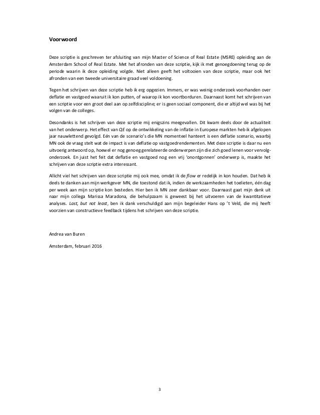 Deflatie en vastgoed  Andrea van Buren final