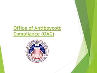Boycott Language Examples Anti-Boycott Compliance | PPTX