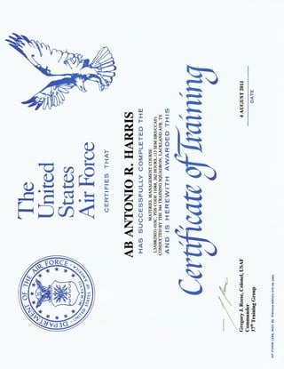 Certificate of Training - Materiel Management