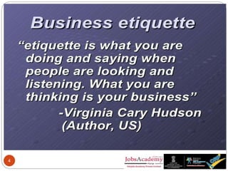 Corporate Etiquette | PPTX