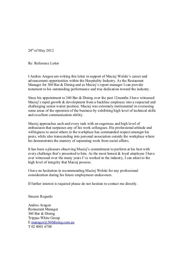 Character Reference Letter Sample For A Job Character Reference Letter Sample For A Job